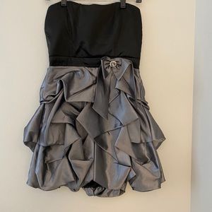 Short black and gray formal dress